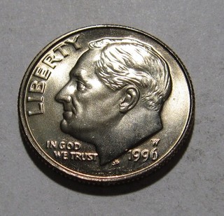 1996 W Roosevelt Dime NICE BU Condition 197SU