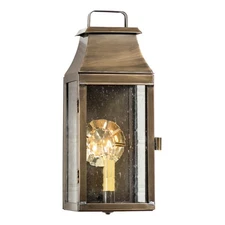 Irvins Country Tinware Valley Forge Outdoor Wall Light in Weathered Brass