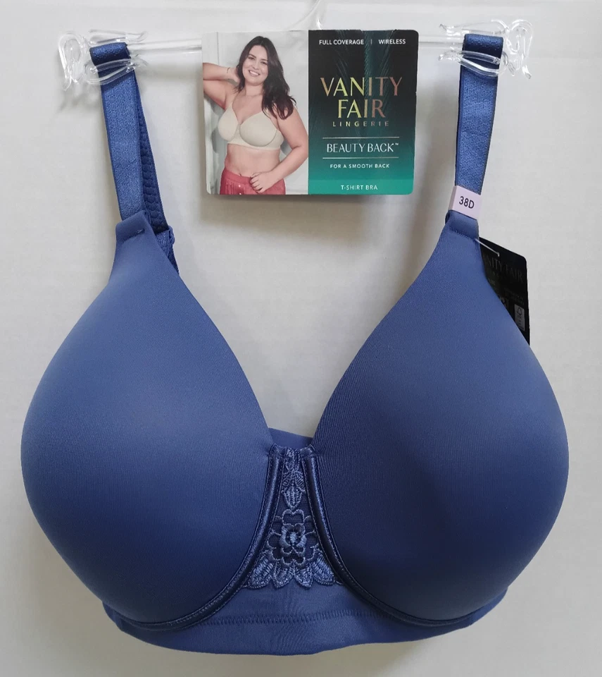 Nuevo con etiquetas Sujetador inalámbrico Vanity Fair Beauty espalda espalda más suave figura completa 71380 talla 38D Foto 2 de 3