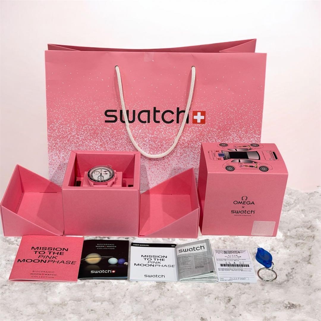 OMEGA x swatch Bioceramic MoonSwatch MISSION TO THE PINK MOONPHASE