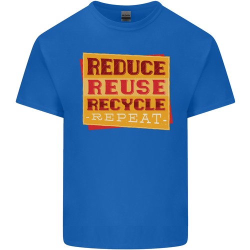 Riciclare Riutilizzabile Climate Change Ambiente Uomo Cotone Leggero T-Shirt - Foto 3 di 13
