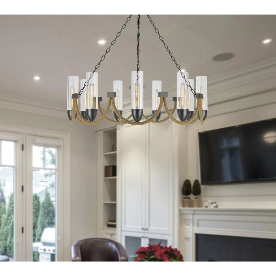 Lámpara de araña Argyle de bronce oscuro CAL Lighting & Accessories FX-3815-9 Foto 4 de 4