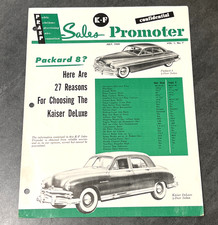 Kaiser Frazer Corp Sales Promoter July 1949 Vol. 1 No. 7 Single Fold Litho