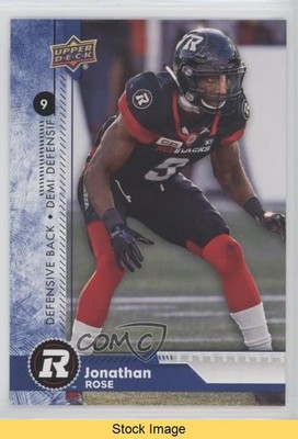 2018 Upper Deck CFL Blue Jonathan Rose #180 READ 0s5