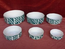 Set Of 6 Old Bowls 6X Old Bowl Annaburg 1251 Spray Decor Art Deco