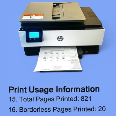 HP OfficeJet 8015e Wireless Color All-in-One Printer Great Condition With Ink