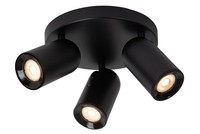 Deckenspot Metall Schwarz KüChe Flur Flexibel GU10 Deckenstrahler 3-Flammig
