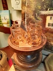 S/4 Vtg FEDERAL PINK DEPRESSION GLASS 2" Mini Mug Shot Toothpick Holder Barware