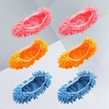 6 Pcs Mop Slippers Cover Washable Microfiber Cleaning Shoes Dust Floor Cleaner