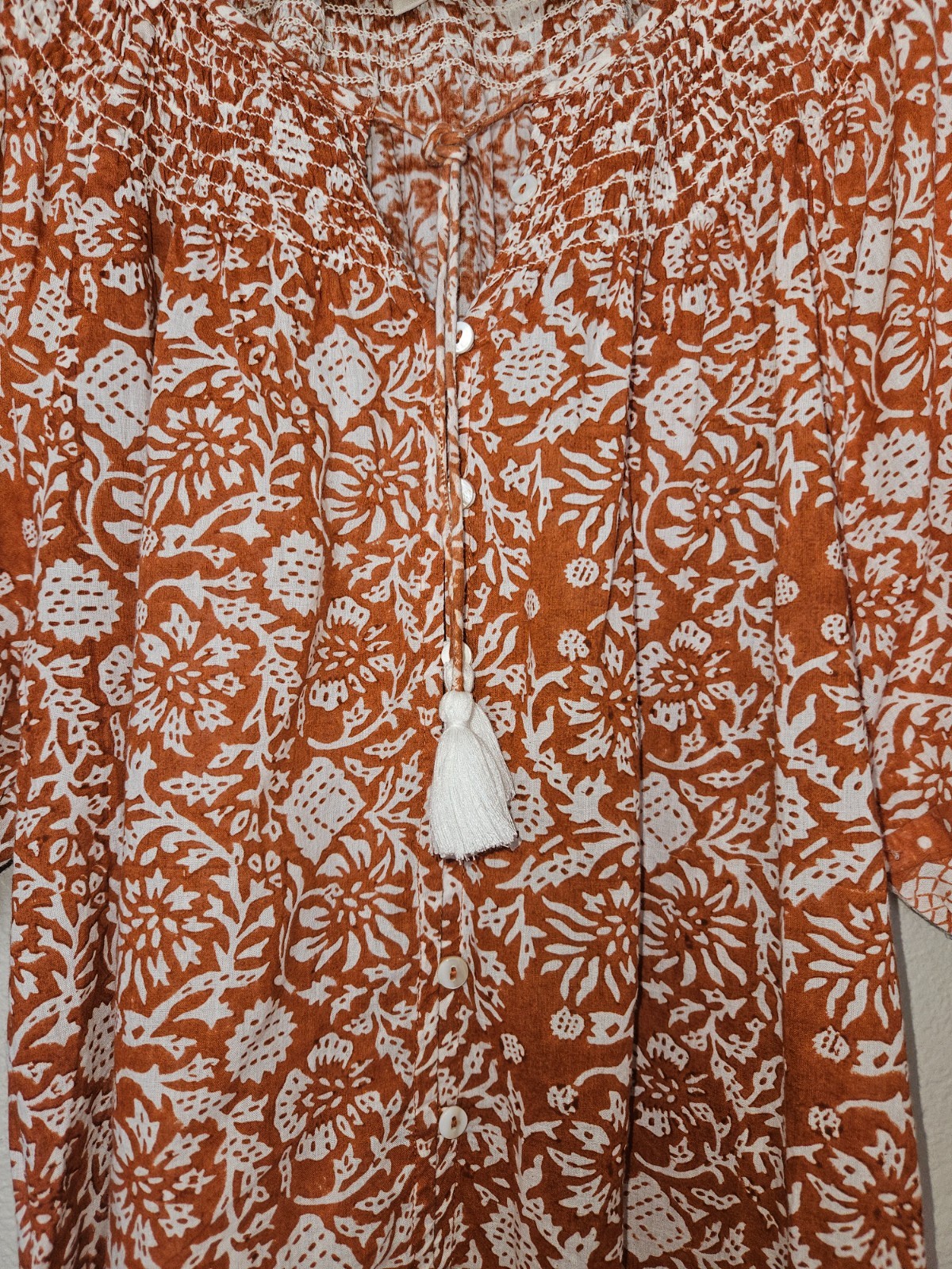 Cleobella Adele Buttoned Peasant Blouse Size Smal… - image 6