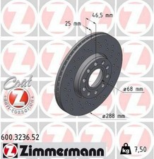 2x ZIMMERMANN Sport Coat Z Bremsscheiben Vorne für VW PASSAT Variant (3B6)