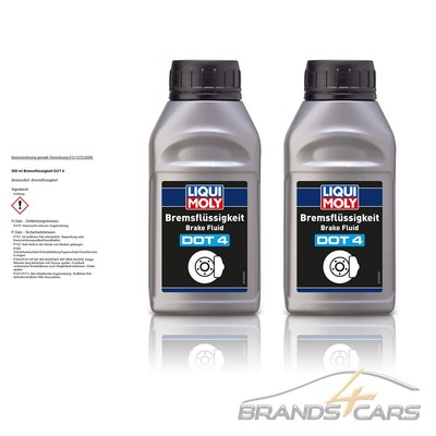 2x LIQUI MOLY 500ml BREMSEN FLÜSSIGKEIT BREMSFLÜSSIGKEIT DOT4 21156 51397283