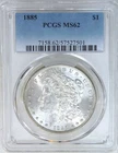 1885 P Morgan Silver Dollar PCGS MS62 Frosty White Luster New Holder #R295A