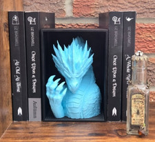 Frost Dragon book nook Unique Gothic gift book shelf gift
