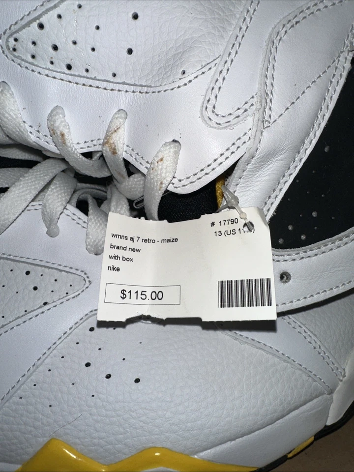 Talla 13 - Air Jordan 7 Retro Blanco Maíz Universitario W Foto 2 de 4
