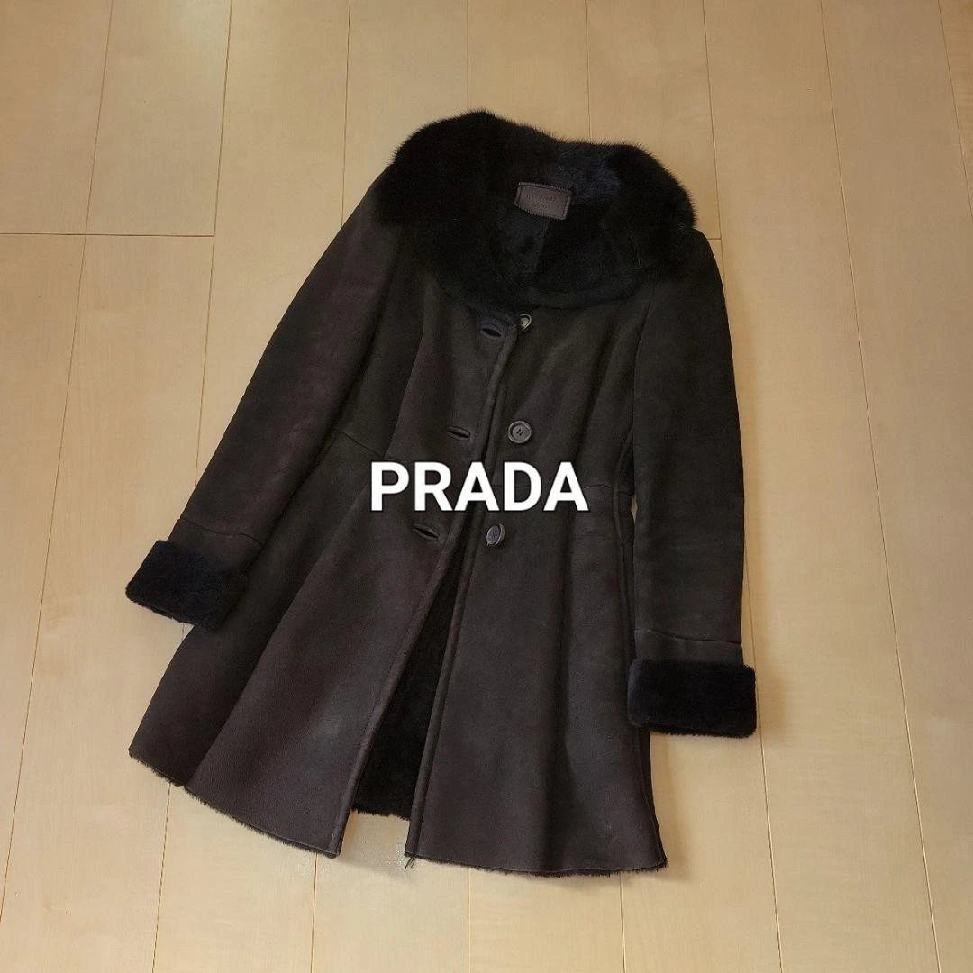 Cappotto Prada in pelliccia di visone di pecora di alta qualità