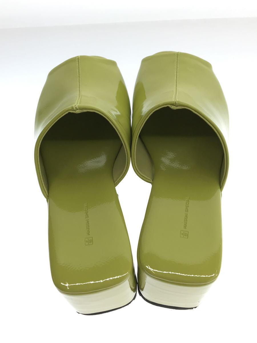 MAISON SPECIAL Platform Sabot Sandals 36 GRN Enamel MAISON SPECIAL Platform Sabot Sandals 36 GRN Enamel