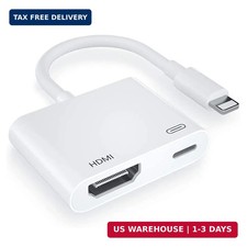  Apple MFi Certified Apple Lightning to HDMI Adapter,1080P Video  Audio Sync S