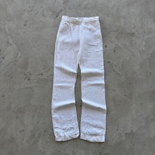 Vintage Max Mara Linen Pants White IT44 Strai...
