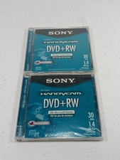 Lot of 2 Sony Handycam DVD RW Recording Disk 30 Minutes 1.4 GB NEW Sealed