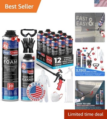 Fast-Curing 12-Pack Expanding Foam Insulation Kit for Optimal Energy Efficiency