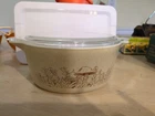 PYREX 475-B 2.5 LITER CASSEROLE DISH MUSHROOMS FOREST FANCIES W/LID MUSHROOM