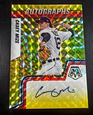 2022 Panini Mosaic Autographs Mosaic Choice Fusion Red Yellow #17 Casey Mize /88