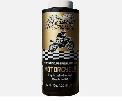 Golden Spectro 2-Cycle Semi-Synthetic Pre-Mix Motorcycle Oil - 12 oz -( 5) pack