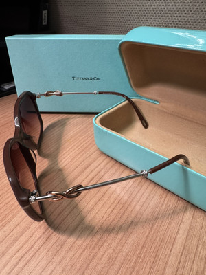 Tiffany & Co sunglasses, brown frame with silver arms and gold