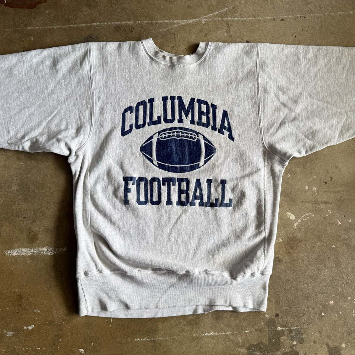 90s VINTAGE COLUMBIA UNIVERSITY FOOTBALL CHAMPION REVERSE WEAVE 
