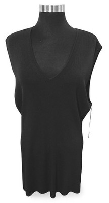 Max Studio Dark Brown V-neck sleeveless knit top Size 3XL