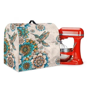 Hummingbird Floral Stand Mixer Cover with 6-8 Quart Kitchen Aid Mixer Dust Pr...