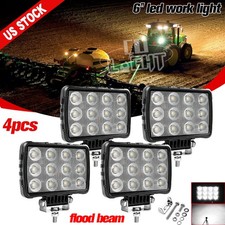 4x LED Tractor Work Lights 12v led Flood Light pods for Truck, Waterproof 6inch