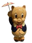 Antique 1939 Marx Toys Porky Pig Tin Wind Up Leon Schlesinger - Working!