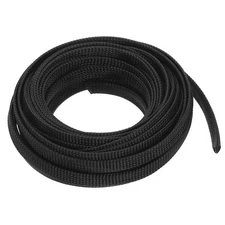 PET Cable Wire Wrap 14mm Expandable Sleeving Black 7.6 M Length