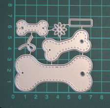 Bone Shaped Tag Die Set / Dog Bone Label Craft Cutting Die Cutter
