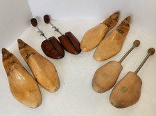 Vintage Lot of 4 Wooden Shoe Tree Stretchers Florsheim Hermann