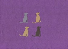 DOG 4 die cuts scrapbook cards