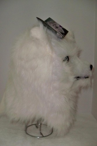 ADULT ANIMATED GROWLING HOWLING WHITE WOLF MONSTER FULL COSTUME MASK MR039163 - Picture 3 of 5