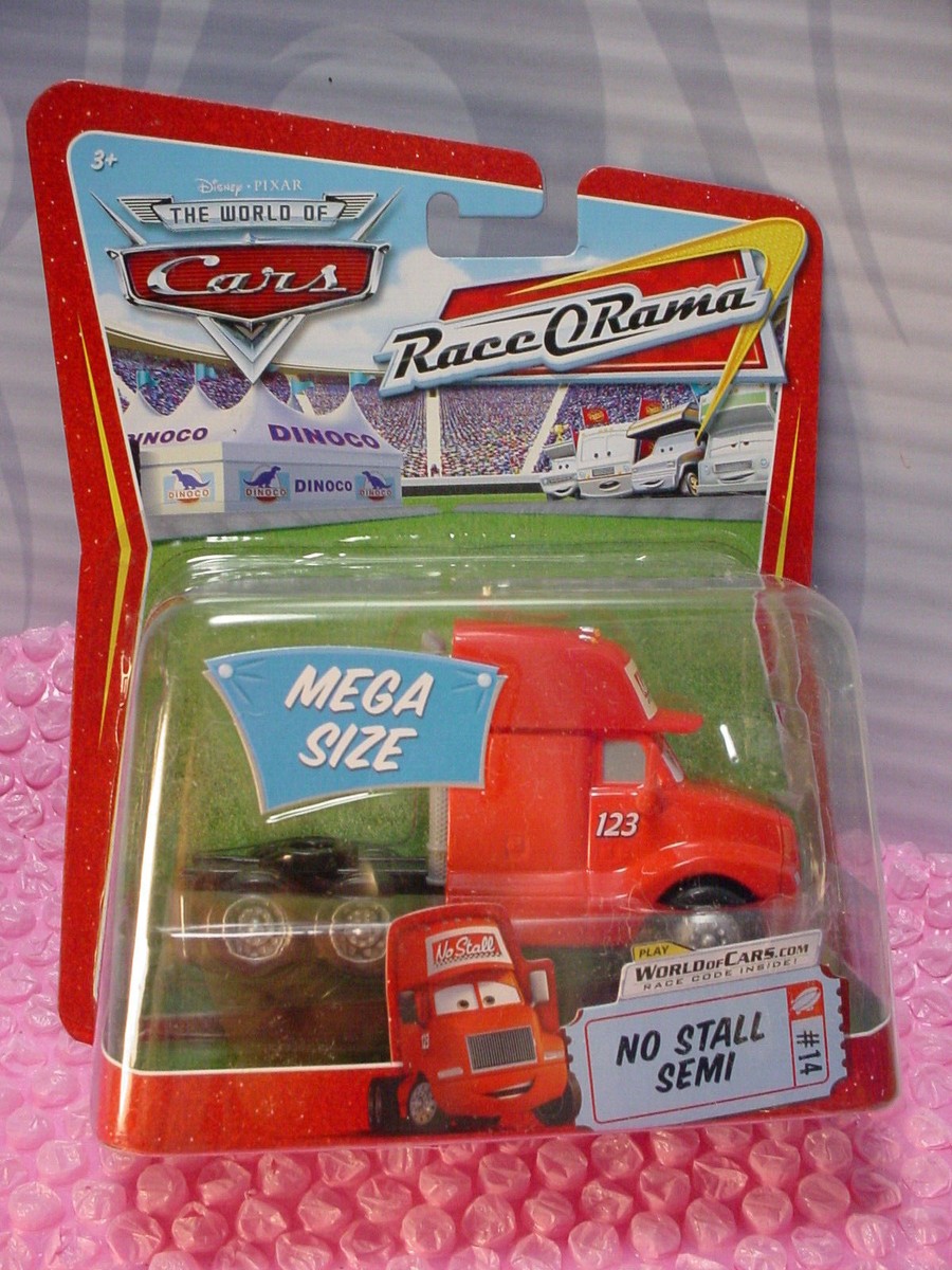 Disney PIXAR World of Cars NO STALL SEMI #14 ✰RED✰ Race O Rama