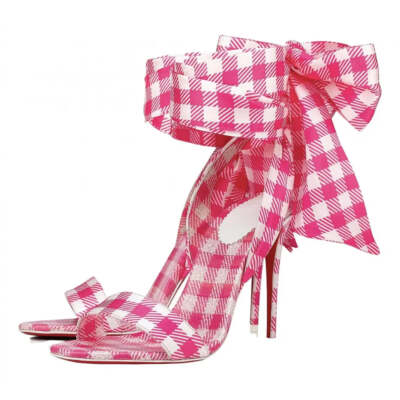 Christian Louboutin Sandale Du Desert 100 Pink White Lace Up