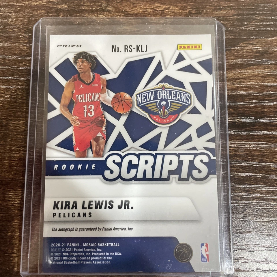 KIRA LEWIS JR 2020-21 Mosaic Rookie Scripts Silver Prizm AUTO RC - Image 2 of 2