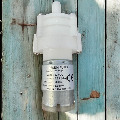 Desun DS2500 Mini DC Electric Water Pump 60Kpa, 3 LPM 12VDC