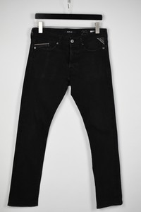 REPLAY WAITOM M983 Men's W29/L32 Slim Stretchy Button Fly Black Jeans  31462-GS | eBay