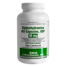 SDA LABORATORIES Diphenhydramine 50mg Allergy Relief, Fast-Acting Indoor  Outdo