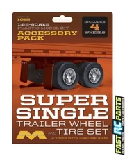 Moebius Models Super Single Trailer Wheel & Tire Set 1/25 scale MOE1018