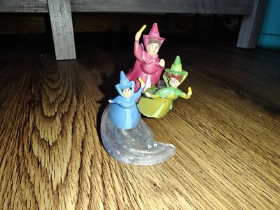 Disney Sleeping Beauty Fairy Godmothers 3'' PVC Figure Flora Fauna Merryweather 
