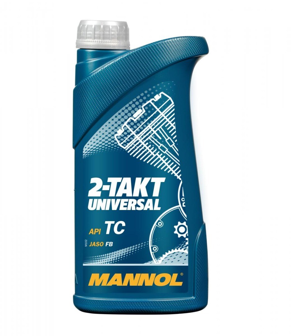 Huile minérale Mannol 2T Universal 1L pour moteurs deux temps de motoculture et motos
