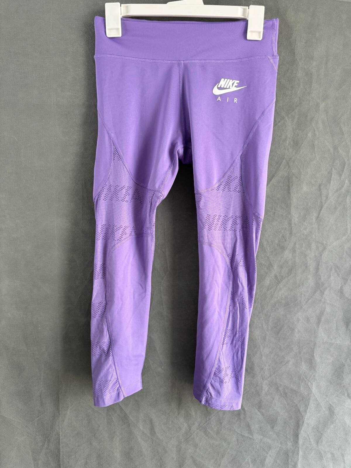 Nike Leggings Womens Medium Dri-Fit Purple Stretch Waist Compression Ankle Gym