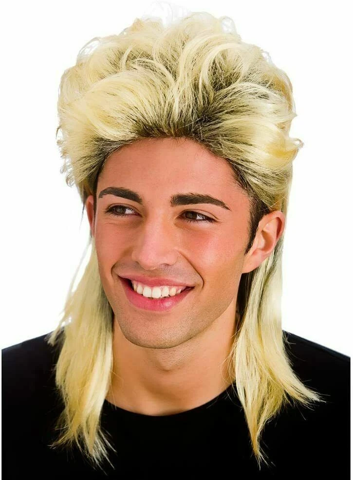 Amakando Pelo Postizo Gótico - Negro-Blanco | Peluca Mujer Punk | Peluca Corta Carnaval | Cabello Con Mechones